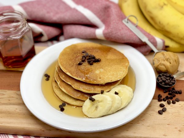 Chocolate Peanut Butter Banana Protein Pancakes - Image 3