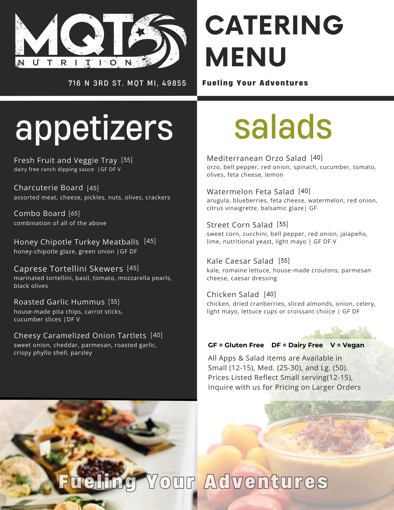 Catering Menu Page 1