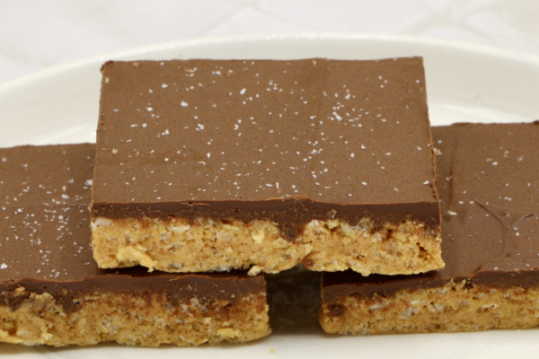 Protein Chocolate Peanut Butter Rice Krispy Treat